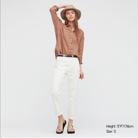 Uniqlo Tops - Uniqlo Premium Linen Long Sleeve Shirt NWOT